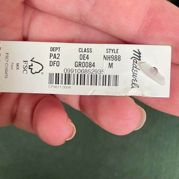 Madewell Cropped Boxy Turtleneck Sweater M Forest Green Minimalist Quiet Luxury - Picture 9 of 12